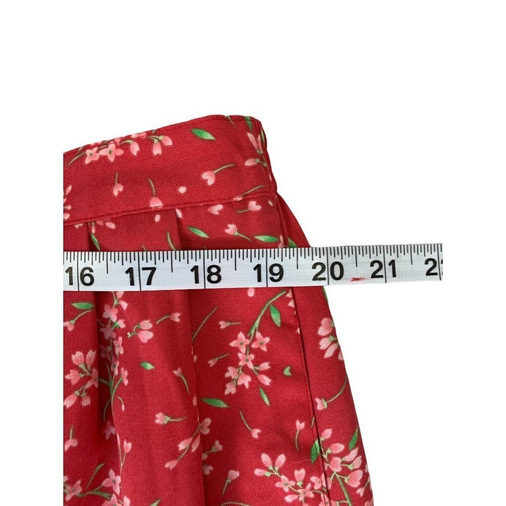 Sag Harbor Women's Long Pink Floral Skirt - Picture 4 of 5